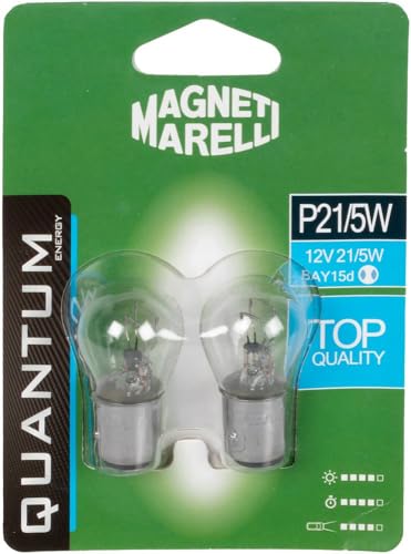 Magneti Marelli P21/5W Coppia Lampadine Auto Biluce 12V 21/5W Attacco Bay15D