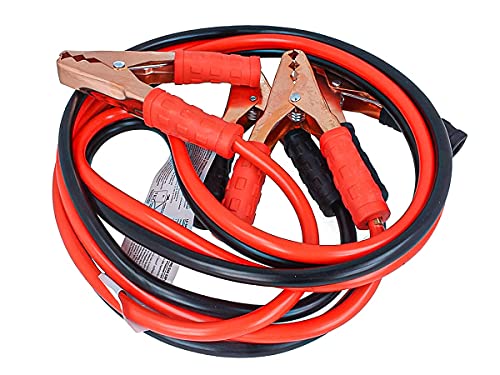 Carall Kit Cavi Batteria Auto, Cavo Di Avviamento Batteria 10 Mm² X 2.5 Metri, Per Soccorso Emergenza Auto Moto Piccolo Medie Fino A 2000Cc