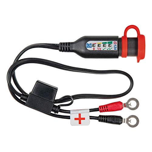 Tecmate Optimate Monitor O-124, Connettore Permanente Della Batteria Rivolto Al Settore Degli Sport Motoristici Con Monitoraggio Integrato Dello Stato