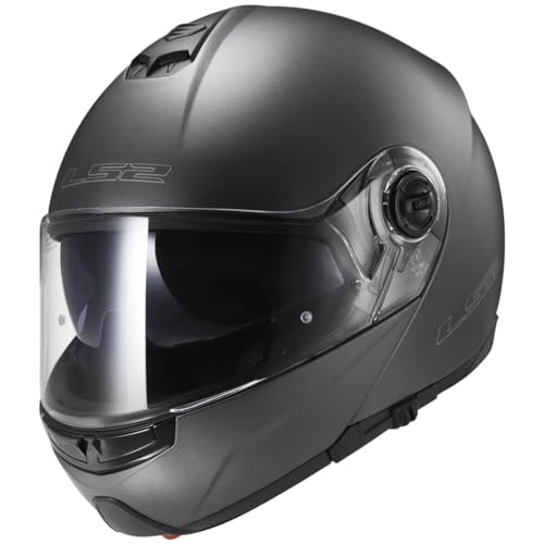 Ls2, Casco Modulare Per Moto, Strobe, Titanio, M