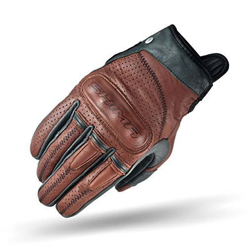 Shima Caliber Brown, Guantes De Motocicleta Retro Vintage De Verano (Marrone, M)