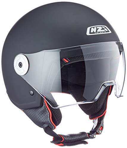 Nzi - Vintage 3, Casco, Da Uomo, Nero Opaco, S