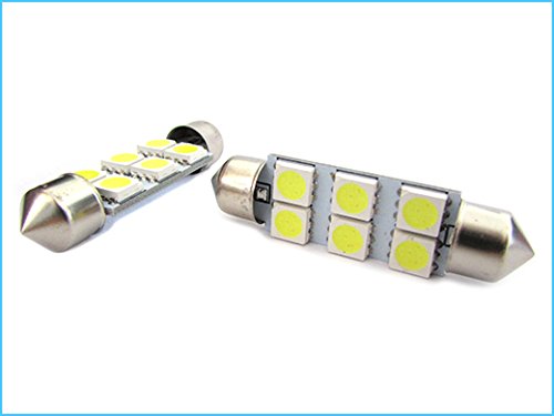 Carall 24V Lampada Led Siluro T11 C5W 41Mm 6 Smd 5050 Bianco Camion
