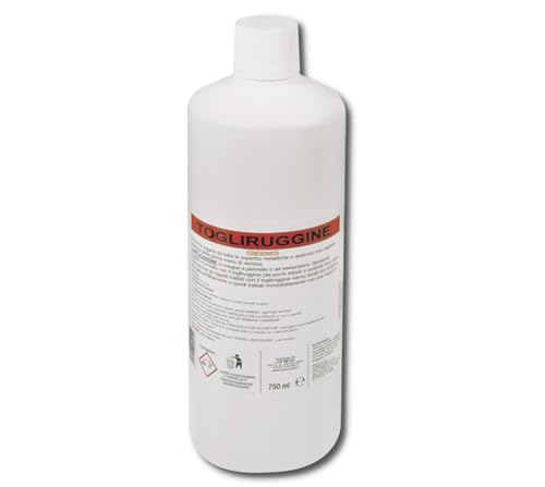 Togliruggine Medium 750Ml Con Acido Fosfatante,Fai Da Te,Elimina Incrostazioni,Rimuovi Ruggine Su Metalli,Auto,Moto,Ringhiere,Cancello,Carrozzeria,Ser