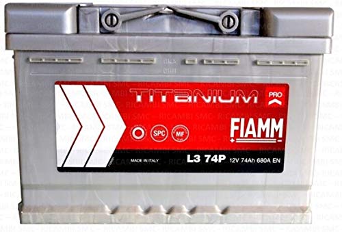 Fiamm, Batteria Per Auto Titanium L374, 74 Ah, 680 A, Polo Positivo A Destra
