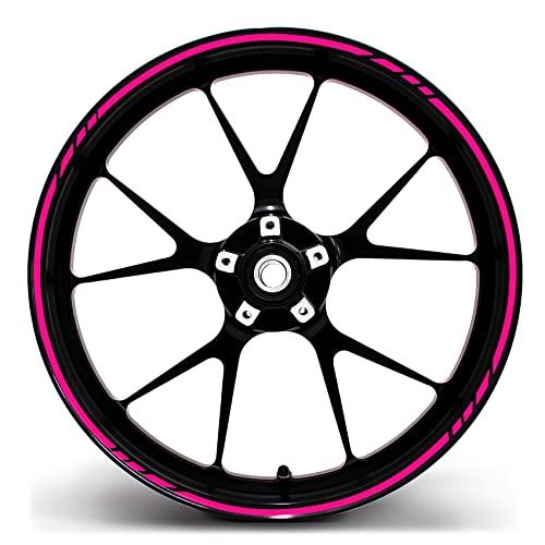 Finest Folia - Adesivi Per Cerchioni In Design Gp, 16 Pezzi, Set Completo, Adatto Per Cerchioni Da 17”, 16”, 18”, 19”, Per Moto, Auto E Bicicletta