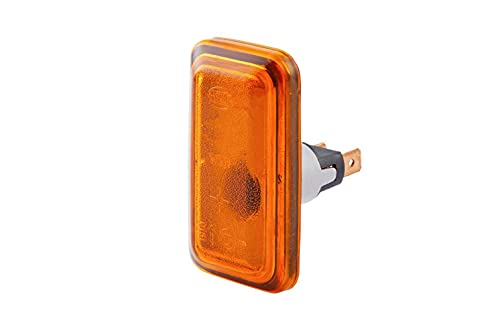 Hella 2Bm 003 647-021 Indicatore Direzione Supplementare, Lampadine, 12V, Montaggio, Interno, Colore Diffusore Luce Giallo, Sx/Dx/Installazione Latera