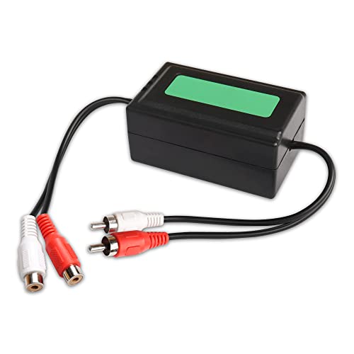 Meiriyfa Auto Stereo Audio Filtro Soppressore, Amplificatore Auto Filtro Rumore Isolamento 2Rca Maschio A Femmina Per Auto Amplificatore Di Potenza, S