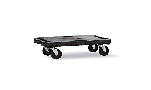 1 Pz Di Pedana Cruote Port. 300Kg Cm.48X29X12,5 Nera