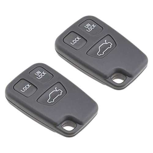 Ecsing 2 Pezzi Auto Telecomando Chiave Alloggiamento 3 Tasti Compatibile Con Volvo 850 960 C70 S40 S60 S70 S80 S90 V40 V70 V90 Xc70 Xc9