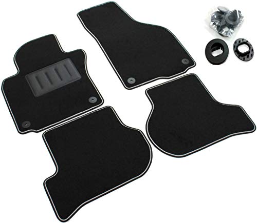 Sprint04104 - Tappetini Su Misura Per Auto In Moquette Antiscivolo Compatibile Con Golf V Vi Variant Dal 2003-2012, Scirocco Dal 2008-, Octavia Ii Ber