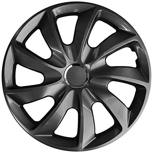 4× Nrm Radkappe Stig Graphite, 17″ Graphit Lackiert