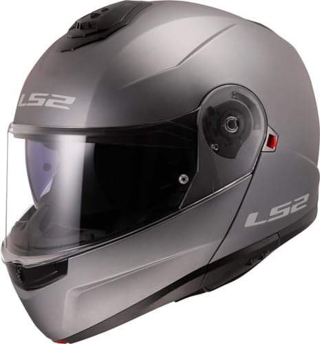 Ls2, Casco Moto Modulare Strobe Ii Matt Titanium, Xs