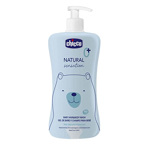 Chicco Natural Sensation Bagno Shampoo Senza Lacrime, Con Aloe E Camomilla, Azione Idratante E Lenitiva, Deterge La Pelle E I Capelli Del Bambino Con