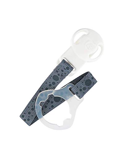 Twistshake Catena Portaciuccio In Tessuto E Silicone, Grigio