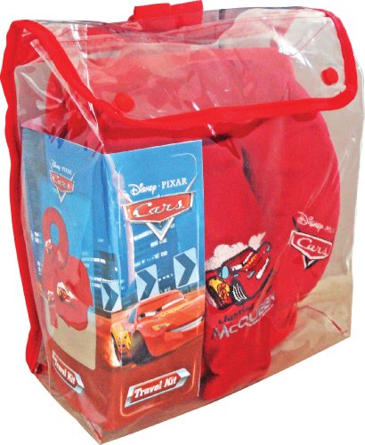 Disney Cars 25405 - Set De Viaje Infantil Para Coche, Color Rojo, Diseño De Rayo Mcqueen