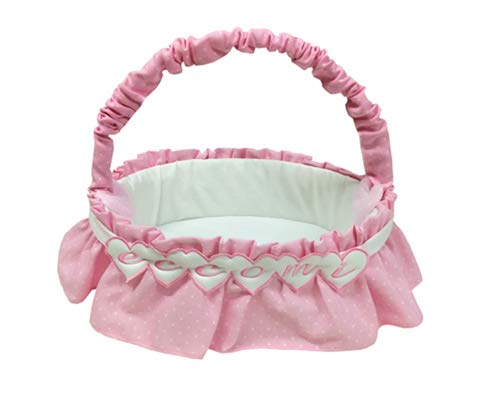 Fiocco Nascita Cesto Nascita Porta Prodotti Rosa Eccomi