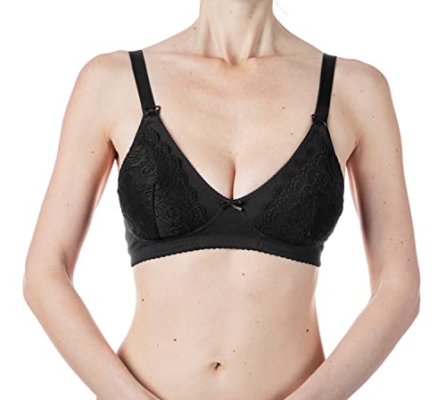 Chicco 00021162200420 Reggiseno Allattamento In Cotone, Taglia 4D, Nero