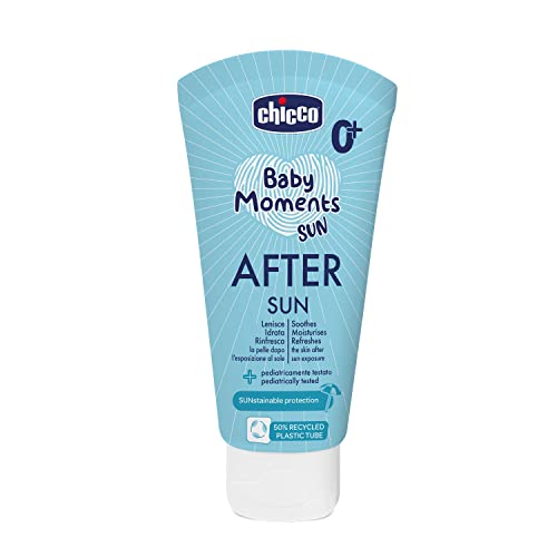 Chicco Latte Doposole, Lenisce La Pelle Del Bambino Dopo L'Esposizione Al Sole, Idrata La Pelle Arrossata, Texture Leggera, Offre Sollievo Immediato,