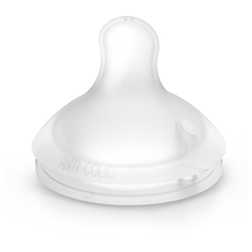 Suavinex 307388, Confezione 2 Tettarelle Simmetriche In Silicone Sx Pro, Flusso Denso Per Latte O Liquidi Densi, 6 Mesi, Con Sistema Anticoliche