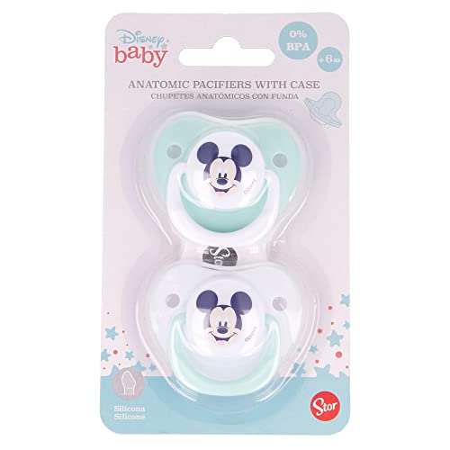 Set Di 2 Ciuccietti Anatomici In Silicone Mickey Stor