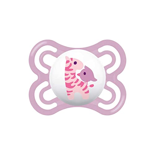 Mam Perfect Ciuccio, In Silicone Skinsoft Con Custodia Porta Succhietto, 2-6 Mesi, Rosa