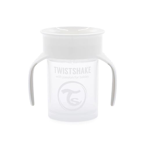 Twistshake 78931, 360 Cup Bicchiere Salvagoccia Antigoccia Bambini 230 Ml, Tazza Biberon Di Apprendimento Da Bere, Bordo Anti-Rovesciamento A 360°, Er
