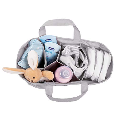 Chicco - Borsa Organizer Con Fasciatoio, Con Manici, Tracolla O Da Appendere Al Passeggino Del Bambino, Colore Grigio (Cool Grey)