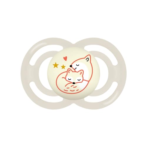 Mam Perfect Night Ciuccio Luminoso In Silicone Skinsoft Con Custodia Porta Succhietto, 6+ Mesi, Neutro