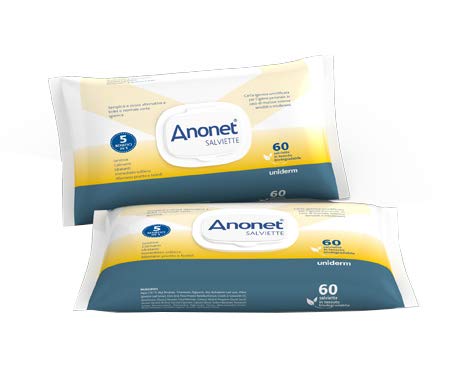 Uniderm Anonet - Salviette Carta Igienica Umidificata, 60 Salviette