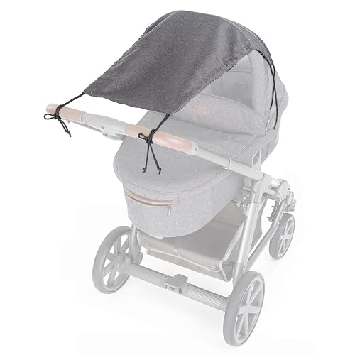 Zamboo - Parasole Passeggino Universale Deluxe Per Carrozzina, Parasole Carrozzina Universale Regolabile Con Protezione Uv 50 - Grigio
