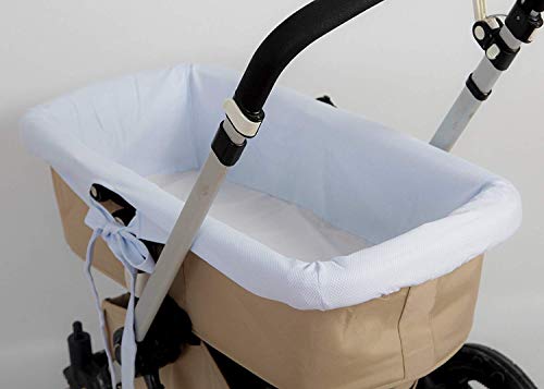Babyline Fucace – Rivestimento Per Ovetto Ipoallergenico E Morbido, Traspirante, Rivestimento Per Ovetto Interno, 100% Fabbricazione Spagnola (Celeste