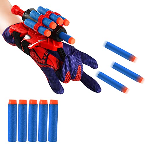 Spiderman Launcher Glove, Launcher Spiderman, Guanti Da Lancio Spiderman, Hero Launcher Giocattoli Da Polso Set Guanti Cosplay In Plastica Per Bambini