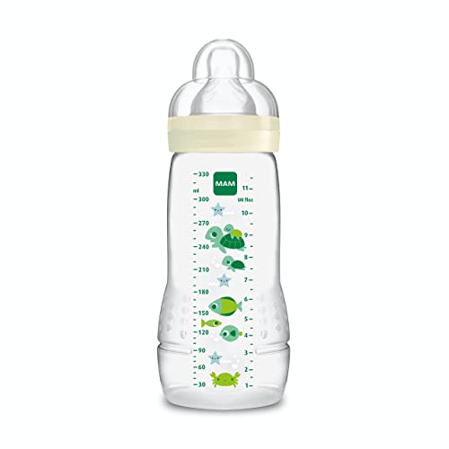 Istruzioni In Lingua Straniera - Mam Biberon Easy Active 2° Età, 330 Ml – 6+ Mese, Tettarella Alta Velocità – Colore: Bianco