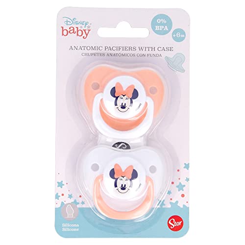 Set Di 2 Ciuccio In Silicone Per Bambini Da +6 Mesi - Senza Bpa |Minnie Indigo Dreams
