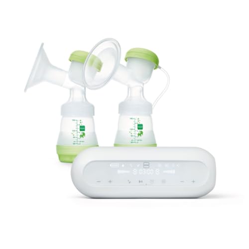 Mam Tiralatte 2In1 Doppio Elettrico E Manuale, Contiene 1 Coppa Di Silicone Morbida, 2 Biberon Easy Start Anti-Colic 160Ml Con Tettarelle Misura 1, 2