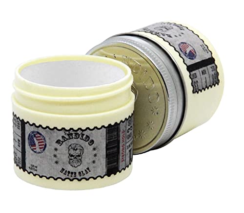 Bandido Matte Clay Wax Men 125 Ml – Cera Per Capelli Da Uomo – Forte E Opaca – Cera Per Capelli Opaca | Cera Per Capelli Da Uomo | Pasta Clay Per Cape