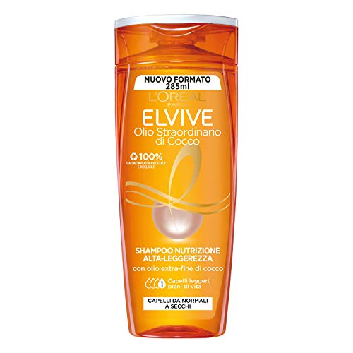L'Oréal Paris Elvive Shampoo Nutrizione, Olio Di Cocco, 285Ml
