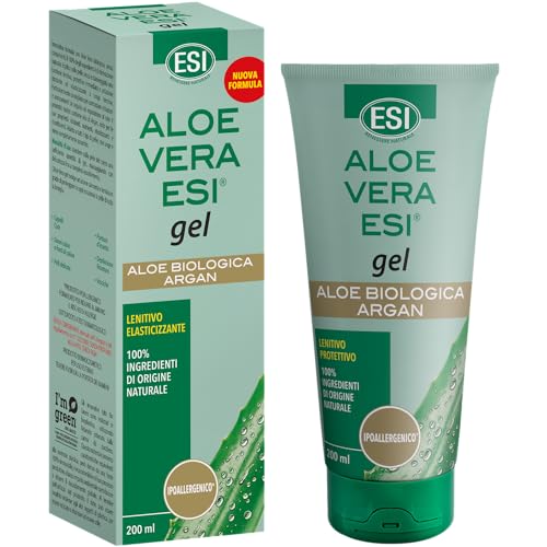 Esi - Aloe Vera Gel, Con Olio Di Argan, Idrata E Ricostituisce La Pelle Secca O Arrossata In Seguito A Esposizione Al Sole, Adatto A Tutti I Tipi Di P