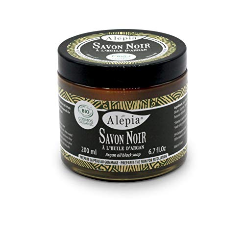 Alepia Sapone Nero Premium Olio Di Argan Bio, 1 Unità
