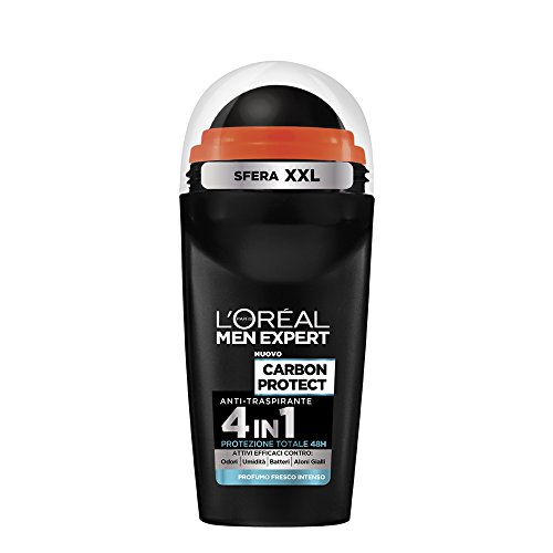 L'Oréal Paris Men Expert Deodorante Roll-On Carbon Protect, Anti-Traspirante, 50 Ml