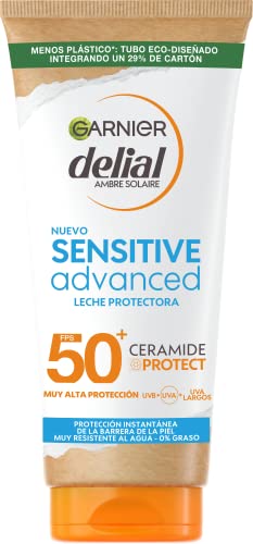 Garnier Delial Sensitive Advanced - Latte Solare Per Pelli Chiare, Sensibili E Intolleranti Al Sole, Ip50+, 175 Ml