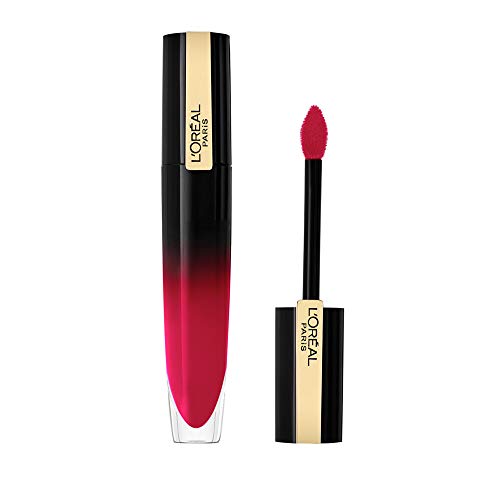 L'Oréal Paris Rossetto Liquido Brilliant Signature, Tinta Labbra A Lunga Tenuta, Formula Leggera E Finish Brillante, 308 Be Demanding, 8,5 Ml