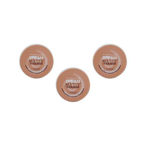 Maybelline New York Fondotinta Dream Mat Mousse 32 Golden, Set Di 3 (3 X 18Ml)