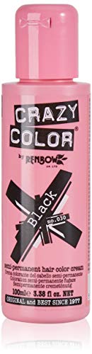 Renbow Crazy Color No.30 Black Semi-Permanent Cream 100Ml