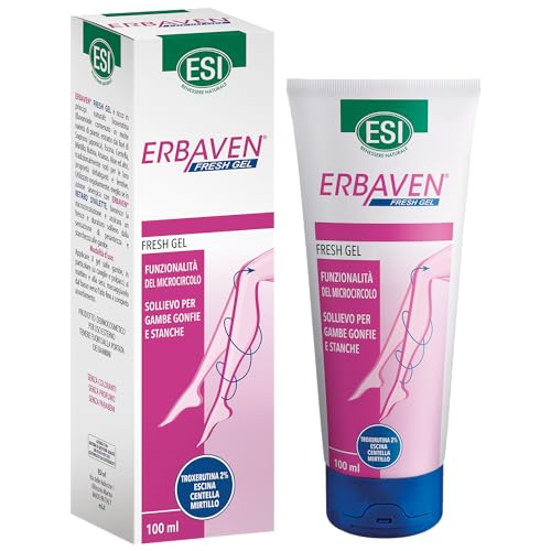 Esi - Erbaven Fresh Gel A Base Di Bromelina, Centella Asiatica, Mirtillo E Aloe, Favorisce La Funzionalità Del Microcircolo E Il Drenaggio Dei Liquidi