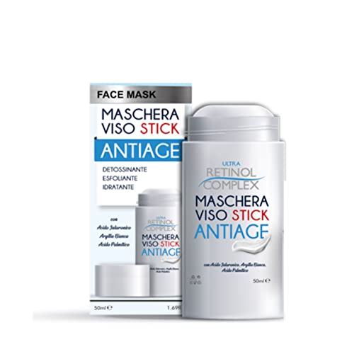 Face Mask - Maschera Viso Stick Antiage - Detossinante Esfoliante Idratante - 50 Ml - Ultra Retinol Complex