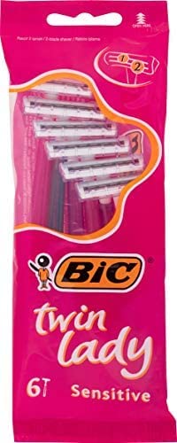 10 X Lamette Da Donna Bic Twin Lady Sensitive Da 6 Pz - [60 Lamette]