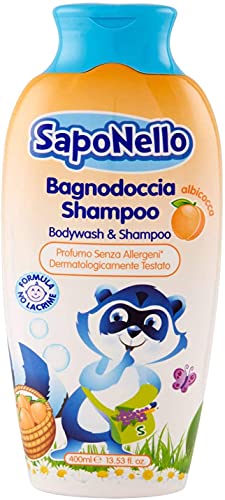 6 X Paglieri Saponello Gel Doccia & Shampoo Pesca Delicato Bambini Pfirsi 400 Ml