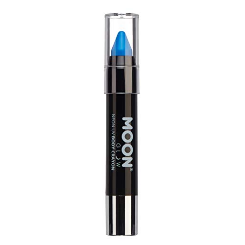 Moon Glow Neon Uv Paint Stick Body Pastello Per Viso E Corpo, Blu Intenso